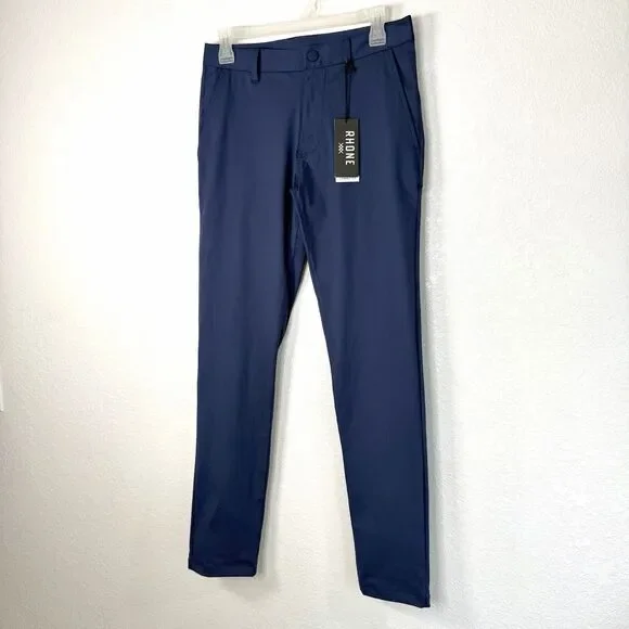 NWT RHONE Commuter Pant Skinny Ultra Slim Fit Men’s 28 x 30 Navy Blue Flex Pants
